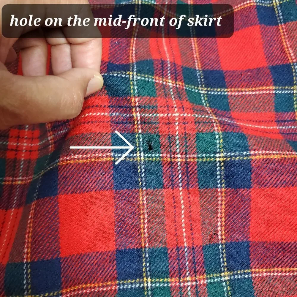 Vintage Pendleton Royal Stewart Plaid Wool Skirt 6 Red Tartan Classic Academia